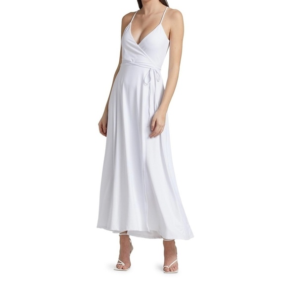 Susana Monaco V-neck Wrap Midi Dress - Picture 13 of 14